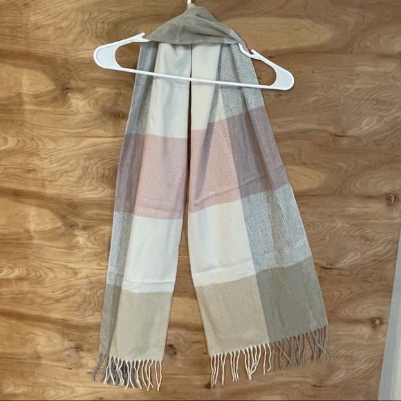 12x72 fringed cashmink scarf v. Fraas herringbone - Picture 5 of 6